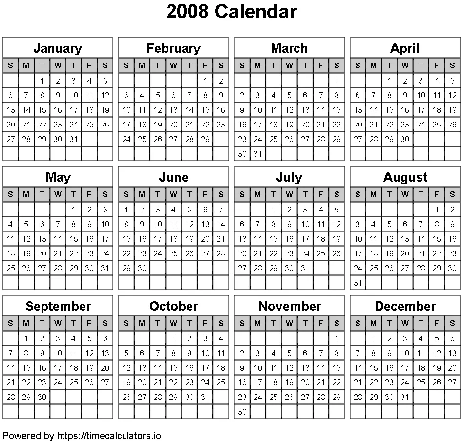 2008 Landscape Calendar